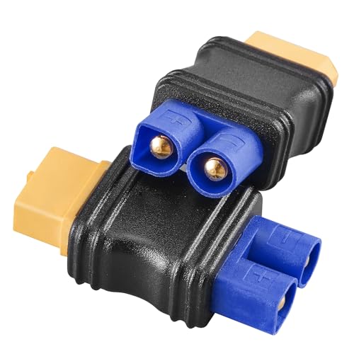 xt60 female to ec3 male connector2 pcs xt60-ec3 injection molded connectors adapterrc battery adapter for lipo battery micro fpv drone