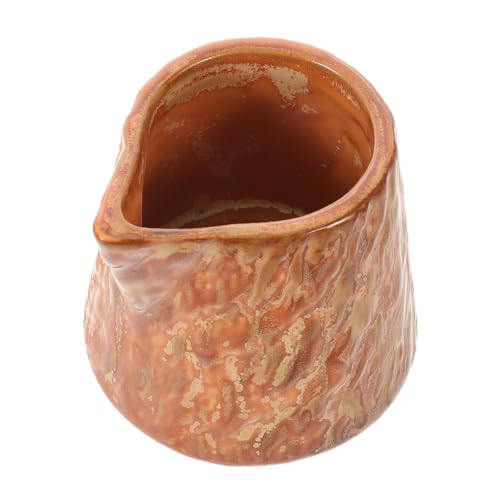 PRETYZOOM Jarra de Cerámica para Crema de Café 40ml con Diseño de Piedra Elegante y Textura Refinada, Fácil Limpieza y Versátil para Uso Doméstico y Presentaciones Profesionales