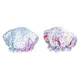 Elegante gorro de ducha con correas sueltas que se estira para adaptarse a la mayoría de los niños, perfecto para rizos grandes, trenzas, trenzas, pelo natural, rizos y pelo largo.