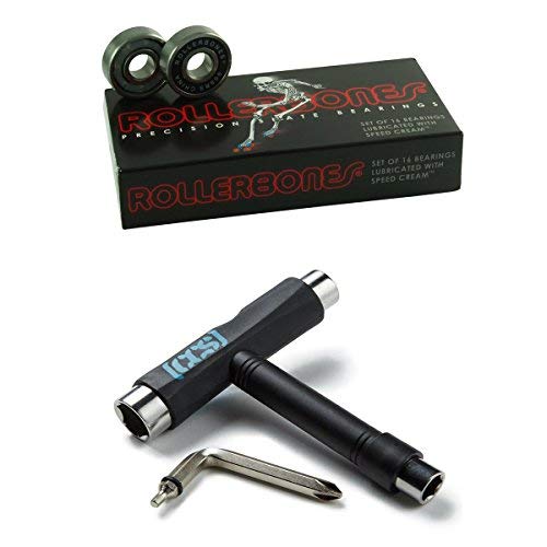 RollerBones Bones Roller Bones Skate Bearings with CCS Skate Tool