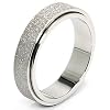Titanium Stainless Steel Anxiety Ring for Women Men, Size 6-10, Width 6MM, 5-Color: Rose Gold-Rainbow-Silver-Black-Blue…