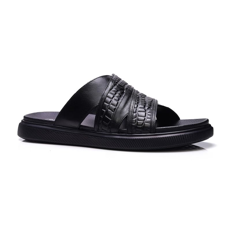 Carlos Santana Rhythm Slides for Men | Casual Mens Slides | Mens Sandals | Leather Sandals
