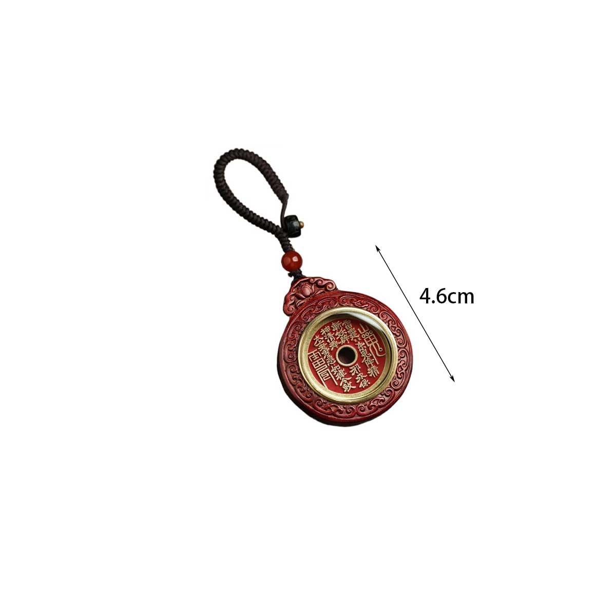 Portachiavi per Auto Mountain Ghost Money Car Portachiavi Ciondolo Regalo Uomini e donne Pace Ornamenti in legno Zaino Decorazione