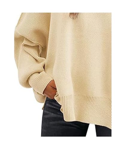 Image of SEMATOMALA Women's Oversized Plain Batwing Sweaters Fall Winter Crewneck Trendy Pullover Knit Jumper Tops