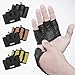 Qinlenyan 1 Pair Fitness Gloves Palm Protection Weight Lifting Gloves Gym Exercise Training Gloves Anti-Slip Grip Half Finger Gloves Fingerless Gloves for Women & Men Black M