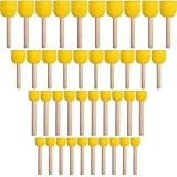 40 Stück Schwammstupf Pinsel Set, Runde Schwämme Tupfpinsel Set für DIY Malerei Handwerk Keramik Werkzeuge, 4 Verschiedene Größen von Schwammbürsten