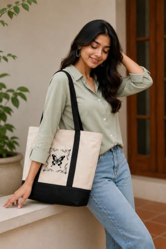 Image of Kaigan Premium Tote Bag Printed Designed Canvas Tote Bags For Women, Ecofriendly Cotton Canvas Bag for Girls Tote bag For Shopping, College, Travel, Handbag For Unisex