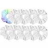 Yesallwas 10PCS White Scrunchies for Tie Dye, Elastic Hairbands Ponytail Holders Hair Ties, DIY Plain Elastic Hairbands Seamless Ponytail Holders Scrunchy for Women