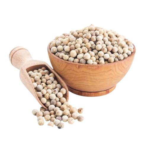 Granos de pimienta blanca 100 % naturales, especias y condimentos indios HerbsnSpiceit (400 g)