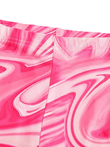 Wdirara Girl's Flare Pants High Waisted Elastic Waist Bell Bottom Casual Pants Pretty Pink 10Y #TOP2