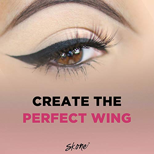 Skone Cosmetics Insanely Intense Tattooed Eyeliner Pen - 5-Piece Set - Waterproof Liquid Eyeliner, Sweat Proof, Smudge Proof Liquid Eyeliner - 5 Bold Colors (Black, Brown, Navy, Plum, Hunter Green) #TOP6