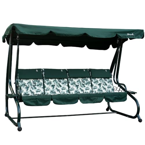 SIEDITI FUORI E DENTRO Balancelle de Jardin inclinable 4 Places avec Fonction lit et auvent...