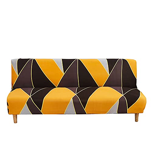 CHNSHOME Housse clic clac Housse de canapé sans accoudoirs Extensible imprimé Housse canapé sans Bras clic clac 2 Places Housse de canapé-lit Pliante...