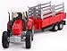 Toyland® - Farm Tractor and 22.5cm Tank/Trailer Set - Freewheel Action - Farm Toys for Boys (Red Trailer)