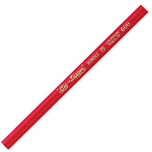J.R. Moon Pencil JRM600 "Big-Dipper" Pencils without Eraser, 1.3" Height, 2.6" Wide, 7.5" Length (12 Count)