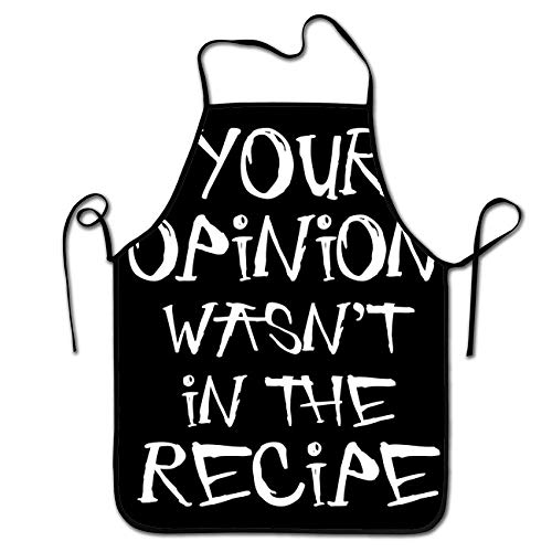 liubajsdj-Unisex Kitchen Apron Without Pockets,Adjustable Waist Straps And Comfortable For Cooking,Crafting,BBQ,Baking-Your Opinion Wasn't In The Recipe