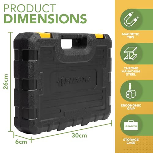 BLOSTM Premium Magnetic Screwdriver Set - 42pcs Screwdrivers with Magnetic Tips & Comfort Grip, Cross-Head, Flat Heads & Heavy Duty Storage Case - Precision Screwdriver Set - 42PCS 3 BLOSTM Premium Magnetic Screwdriver Set - 42pcs Screwdrivers with Magnetic Tips & Comfort Grip, Cross-Head, Flat Heads & Heavy Duty Storage Case - Precision Screwdriver Set - 42PCS - Image 3