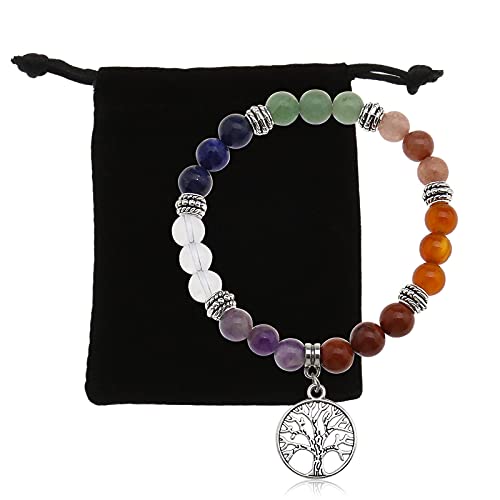 The Lord of the Tools Bracelet Chakra Crystal en Pierres Naturelles 8mm Bracelet Extensible Yoga Méditation Bijoux Pendentifs pour Femme Cover