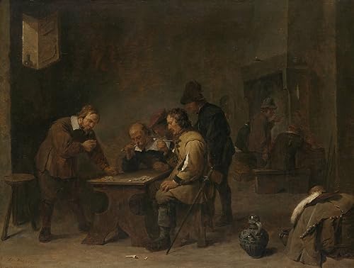 Tableau les Gamblers de David Teniers pour sublimer un grand mur de bureau