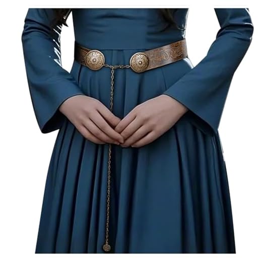 L'VOW Cinto de couro medieval cinto viking largo cinto de couro vaqueira cinto justo ocidental para vestidos femininos, Marrom-1, Fit Waist 25.59 - 33.46 in