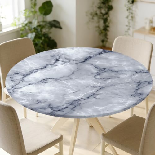 ARTSGOO Round Fitted Table Cloth with Elastic Edge Design Table Cover Waterproof Stain-Resistant Wipeable Picnic Tablecloths Fits 31"-35" Round Tables for Camping, Dining, Indoor and Outdoor by ARTSGOO - Image 8
