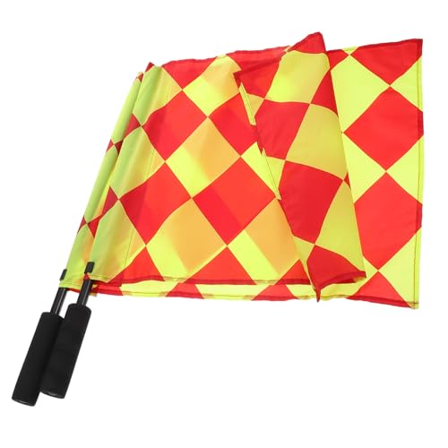 BRIGHTFUFU 2pcs Football Border Flag Sports Match Referee Flag Football Party Favors Referee Accessories Cloth