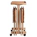 Winsome Isabelle Snack Table Set with Mobile Stand, for Living Room, Patio, Natural, Set of 4 Tables