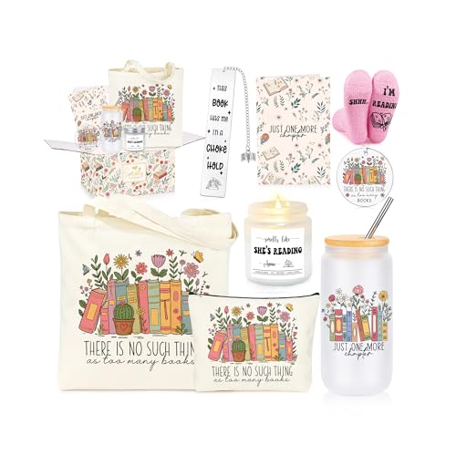 GQDECOR Book Lovers Gifts for Women, Accessories Bookish Gifts for Book Lovers Reading Readers Set of 8