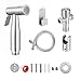Produktbild 2 Modi WC-Handbrause-Bidetarmaturen-Kit Edelstahl-Badezimmer-Bidet-Duschbrause Sprühventil für Körperpflegewindeln mit Schlauch, G1 / 2 T-Stück-Eckventil, Halter