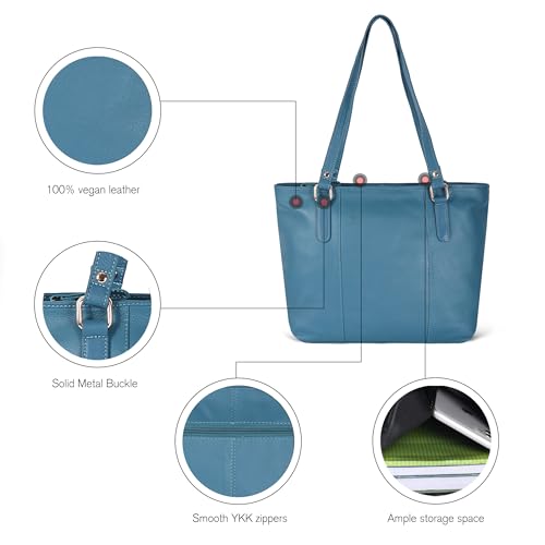 Image of Leather Purse For Women - Real Leather Tote For Women - Ladies Shoulder Handbag For Work, Travel, Casual Use