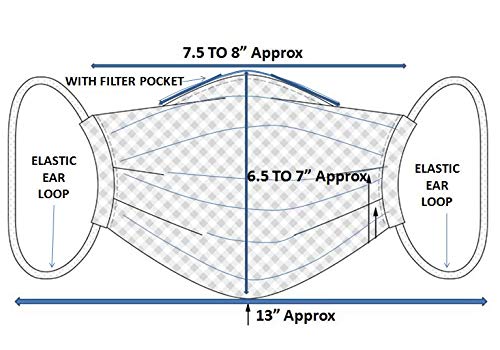 Maschera facciale in tessuto di cotone a doppio