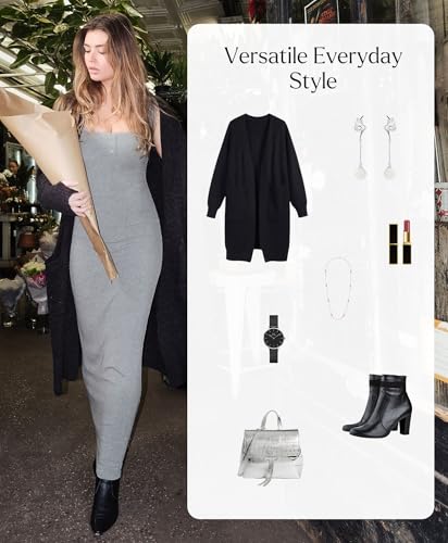 Popilush Shapewear Tank Dress Summer Maxi Dress Built-in Bra Square Neck Lace Trim Going Out Vacation Dresses for Women4