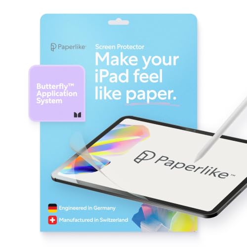 Image of Paperlike 3 Screen Protector (2x) for iPad Pro 11 inch (M5 / M4) - True Paper-Feel, Bubble-Free Install (Butterfly), Protects Pencil Tip