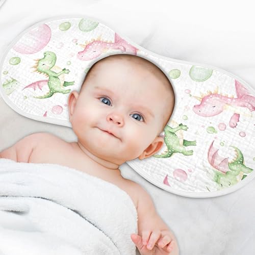 xigua Cute Bubbles and Dragons Baby Burp Cloths for Newborn Boys and Girls 2 Pack, Soft & Absorbent Cotton Baby Burp Cloth, Baby Washcloths, Newborn Towel, Burp Rags 6