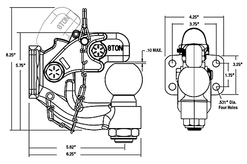 Buyers Products (Bh82516) 8-Ton Combination Hitch, 2-5/16 Inch Ball , Black #TOP6