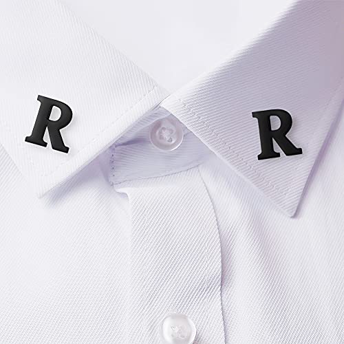 Image of HONEY BEAR Initial Alphabet Letter Lapel Pins Collar Badge Brooches for Mens /Womens Shirt Dress Decoration Black