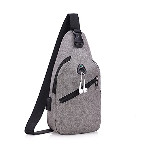 Sac à dos homme gris M avec port de charge USB et prise casque style épuré