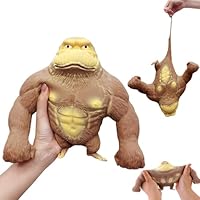 Squeeze Toy, Squishy Monkey Toy,Stretchy Glue-Sand Filled Rubber Gorilla,Elastic Stretchable, Autism,Decompression Toy for Adults and Children Animal for,Gift for Christmas,
