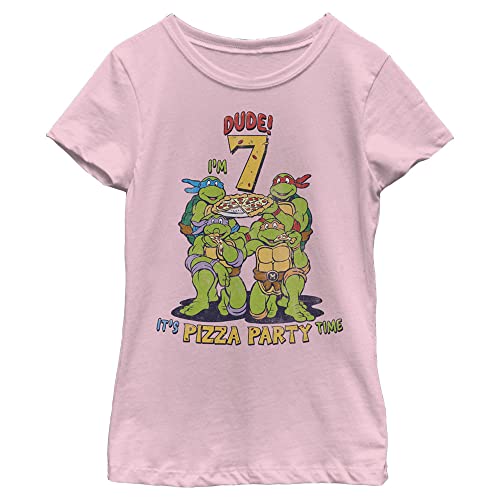 Teenage Mutant Ninja Turtles Girl's Ninja Birthday 7 T-Shirt