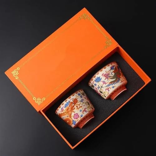 Origine: Cina continentale Teiere Servitori Di Caffè Set Da Tè Da Viaggio Jingdezhen Stile Cinese Antico Smalto Colore Tazza Tazza Master Cup Drago Fenice Coppia Tazza Kung Fu Campione Tazza Teiere Servizi Da caffè Set