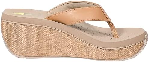 VOLATILE Women's Bahama Wedge Sandal, Tan, 7 | Image 1