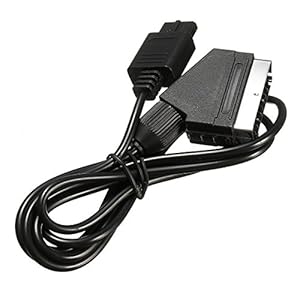 GOZAR 1.8m PVC RGB Scart Video AV Kabel Koord Lood Voor PAL Super Compatibel met Nintendo N64 NGC SNES