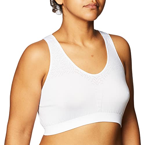 Image of Bali Women's Microfiber Bralette Pack, Comfort Revolution Seamless T-Shirt Bra, Crop Top Bralette, 2-Pack