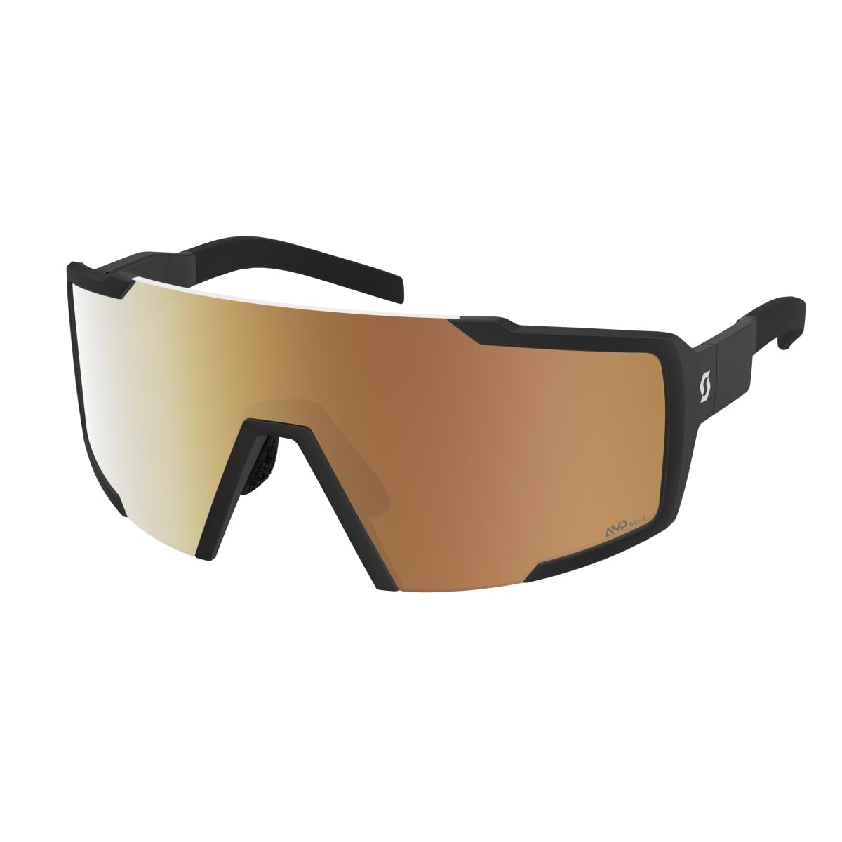 Scott Shield AMP LS wymienne okulary rowerowe czarne/złote chromowane