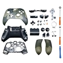 Replacement Housing Shell Full Set for Xbox One Controller - Green Camo Special Edition, DIY Faceplate Case Cover Buttons Accessories for Xbox One S/X Controller Model 1708