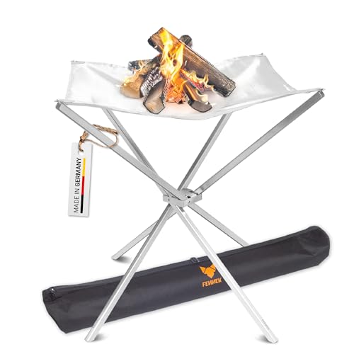 FENNEK HIGHFIRE | Hochwertiges, transportables XL Feuernetz aus Edelstahl |...