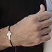 Galis Cross Bracelet for Men, Stainless Steel with Pendant, Black Non Tarnish Mens Rope Chain Bracelets, Stylish Gift for Boys, Inspirational Gifts for Him with Lobster Claw Clasp Men 7