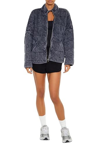 Forever 21 Women's Quilted Zip-up Jacket2