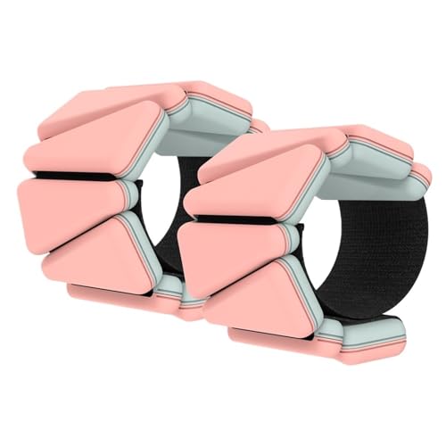 Pesas Para Tobillos Pulsera de silicona bicolor con soporte for pesas, for entrenamiento de fuerza en el tobillo y la muñeca, equipo invisible for fitness portátil.(Meat pink)