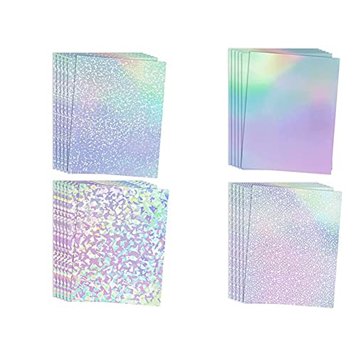 Midautoo 24 Sheets Vinyl Sticker Paper For Inkjet Printer - Printable Glossy Sticker Paper And Holographic Laminate Sheets #TOP7